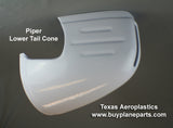 Piper Tail Cone (ABS) (Assembled) 60-30/31-80A, 60-30-80A, 60-31-80A. Replaces OEM part: 66822. Manufactured by Texas Aeroplastics.