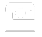 Cessna 210 Interior - Centurion Escutcheon - LH & RH Door Handle - 210M, N, T210M, T210N (1977 - 1984), 0705042 - 3, 0705042 - 4 - 21B