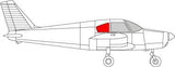 Piper PA28 Rear Window (Right) (Flat) 60 - 057 - 18C; 79144 - 03 , 79144 - 04 - 18C