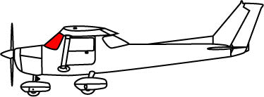 Cessna windshield with compass mount 26-303/302-18C. LP Aero Plastics 
