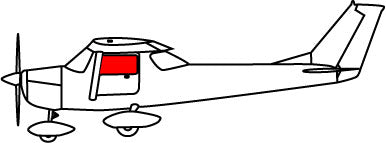 Cessna 150 Door Window (Left or Right) (1966) 26-364-18C. LP Aero Plastics
