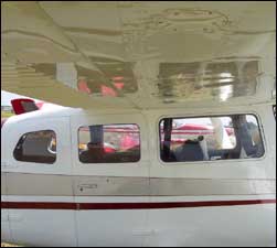 Cessna 205, 206 Door Window Right Non-Openable - (1963-70) 34-392-18C; 0717010-16, 0717010-18