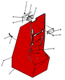 Cessna 182 Interior - Center Console Cover - 182 (1965 - 1975), 0713811 - 5 - 21B