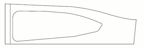 Cessna 182 Interior - Window Molding Skylane RH - 182N, P (1971 - 1972), 0715022 - 10 - 21B